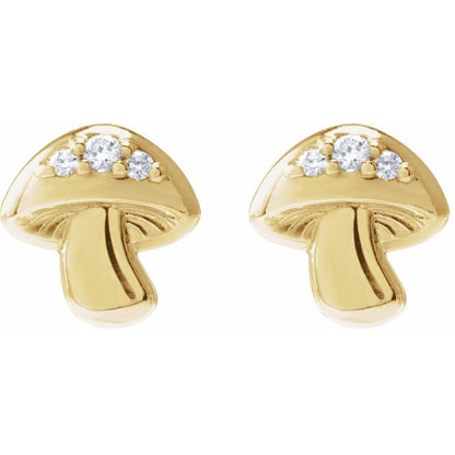 Mushroom Stud Earrings
