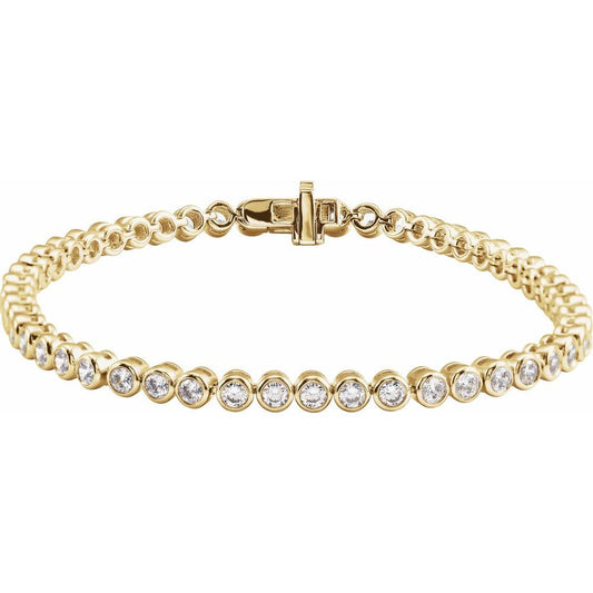 Olivia Bezel Lab Diamond Tennis Bracelet