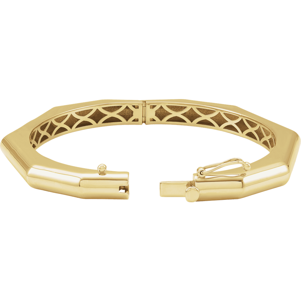 Naomi Geometric Hinged Bangle