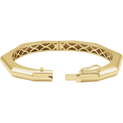Naomi Geometric Hinged Bangle