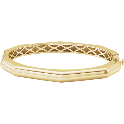 Naomi Geometric Hinged Bangle