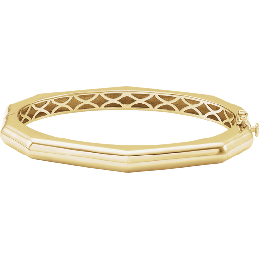 Naomi Geometric Hinged Bangle