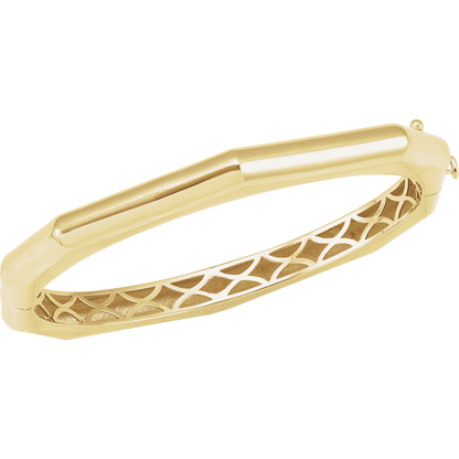 Naomi Geometric Hinged Bangle