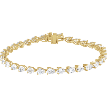 Ella Pear Lab Diamond Tennis Bracelet