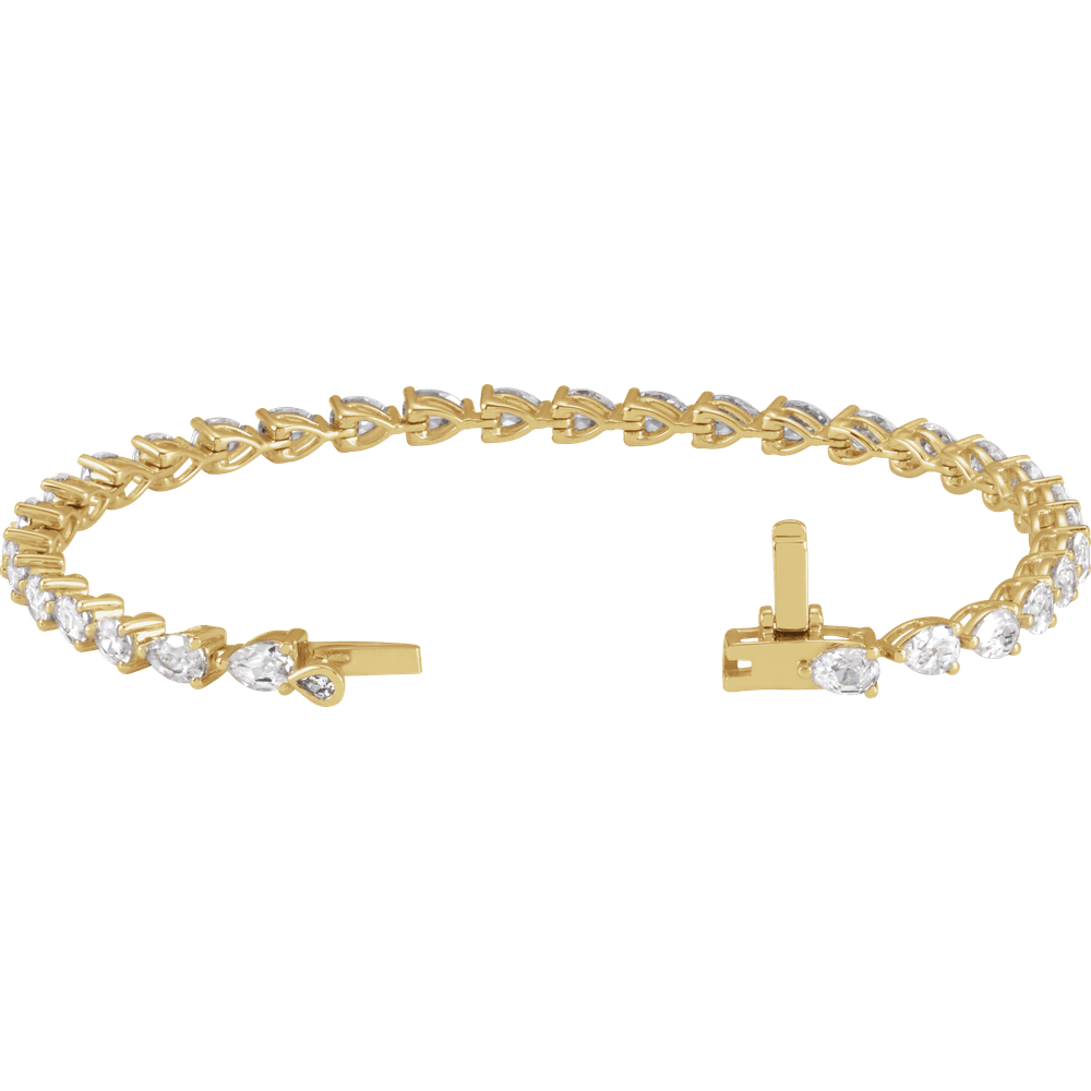Ella Pear Lab Diamond Tennis Bracelet
