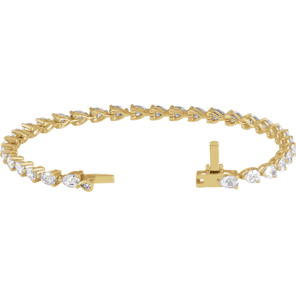 Ella Pear Lab Diamond Tennis Bracelet