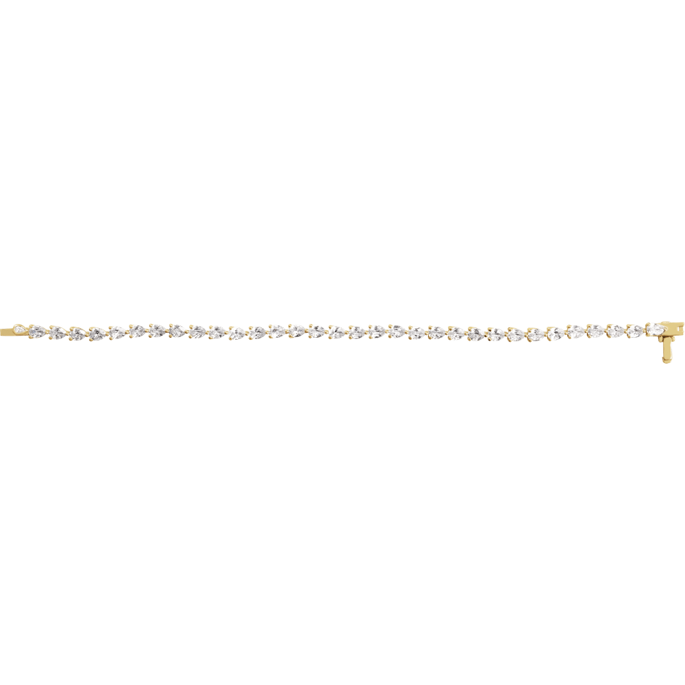 Ella Pear Lab Diamond Tennis Bracelet