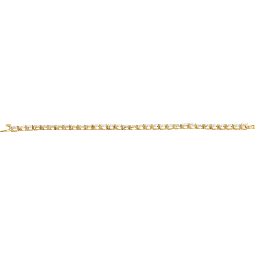 Ella Pear Lab Diamond Tennis Bracelet