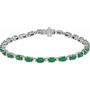 Colette Gemstone and Diamond Tennis Bracelet