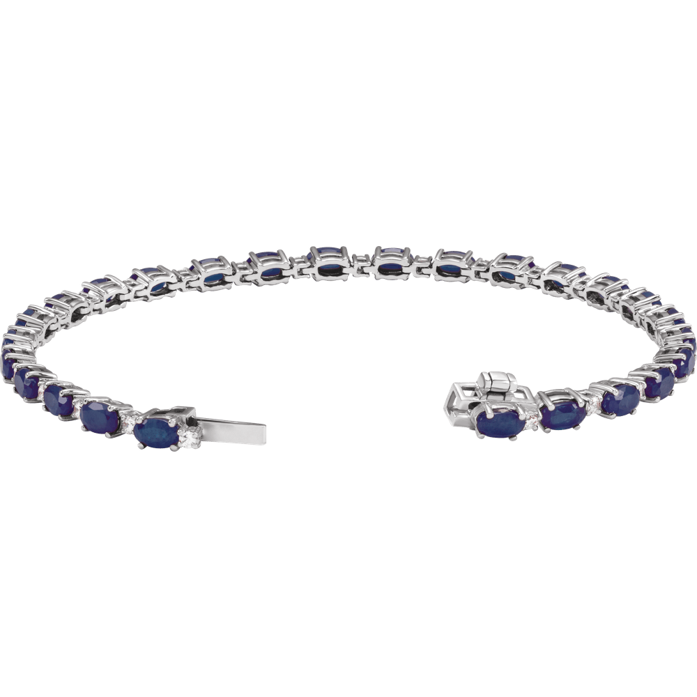 Colette Gemstone and Diamond Tennis Bracelet