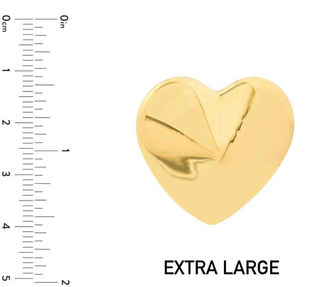 Puffy Heart Stud Earrings