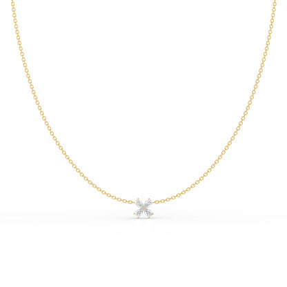 Floating Water Lily Diamond Necklace