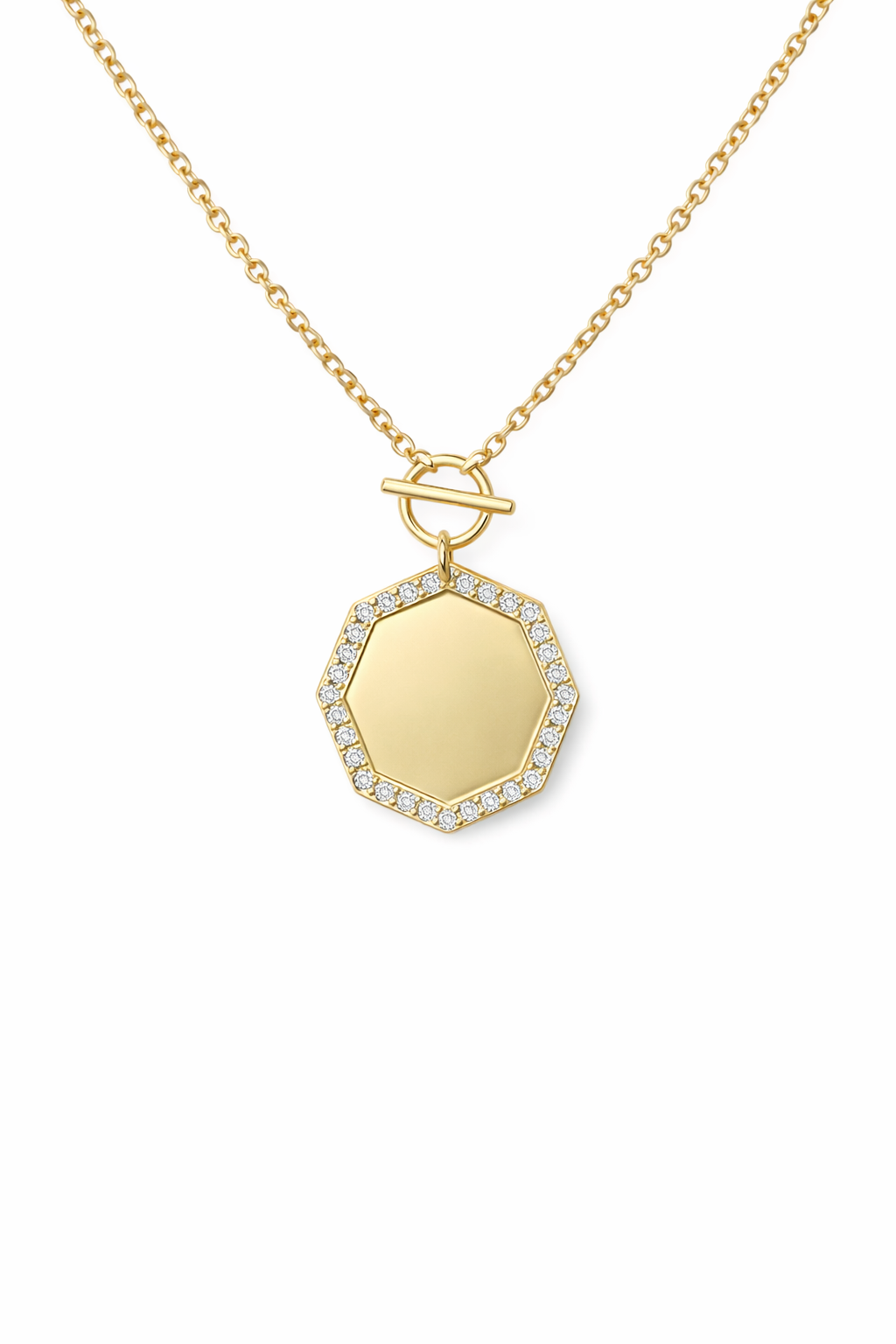 Blair Engravable Hexagon Charm Necklace