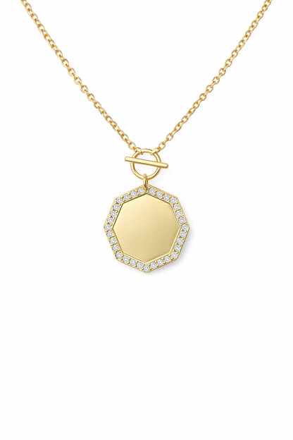 Blair Engravable Hexagon Charm Necklace
