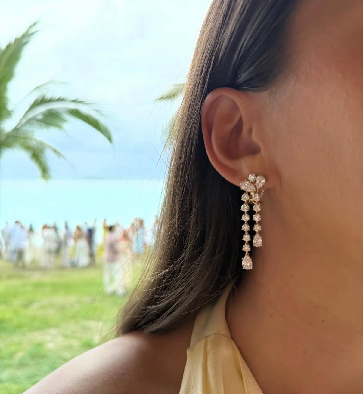 Emily Lab Diamond Dangle Earring