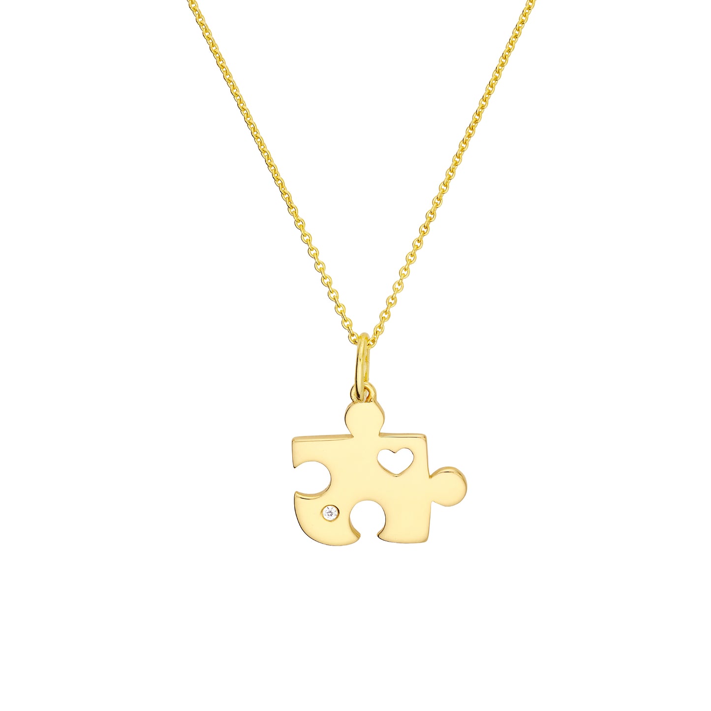 Diamond Puzzle Piece Charm