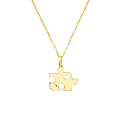 Diamond Puzzle Piece Charm