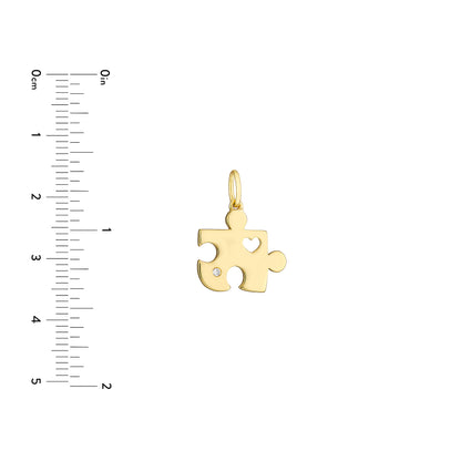 Diamond Puzzle Piece Charm
