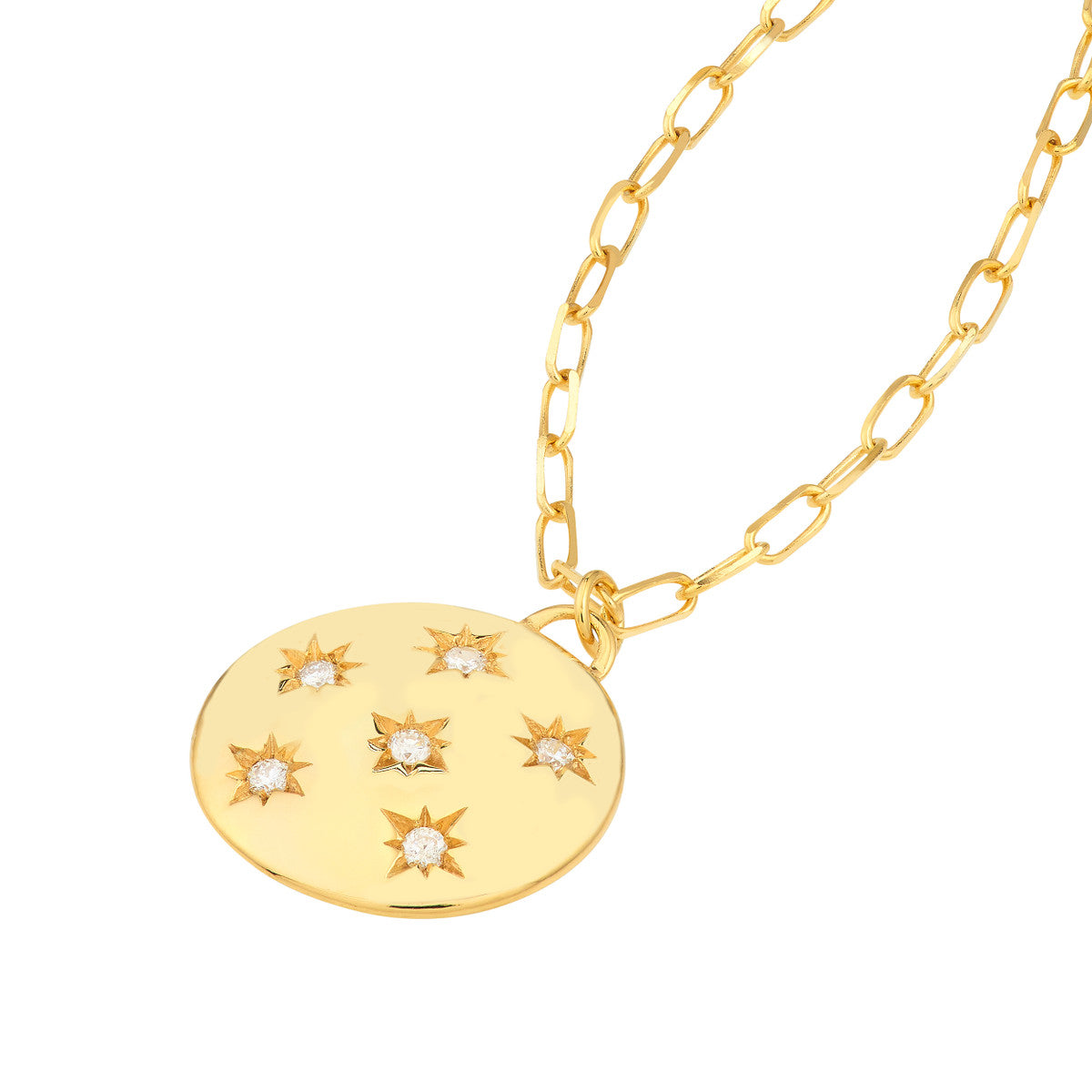 Diamond Star Medallion Necklace