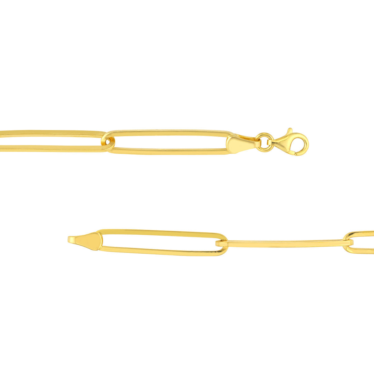 Diamond Disc Paper Clip Lariat Necklace