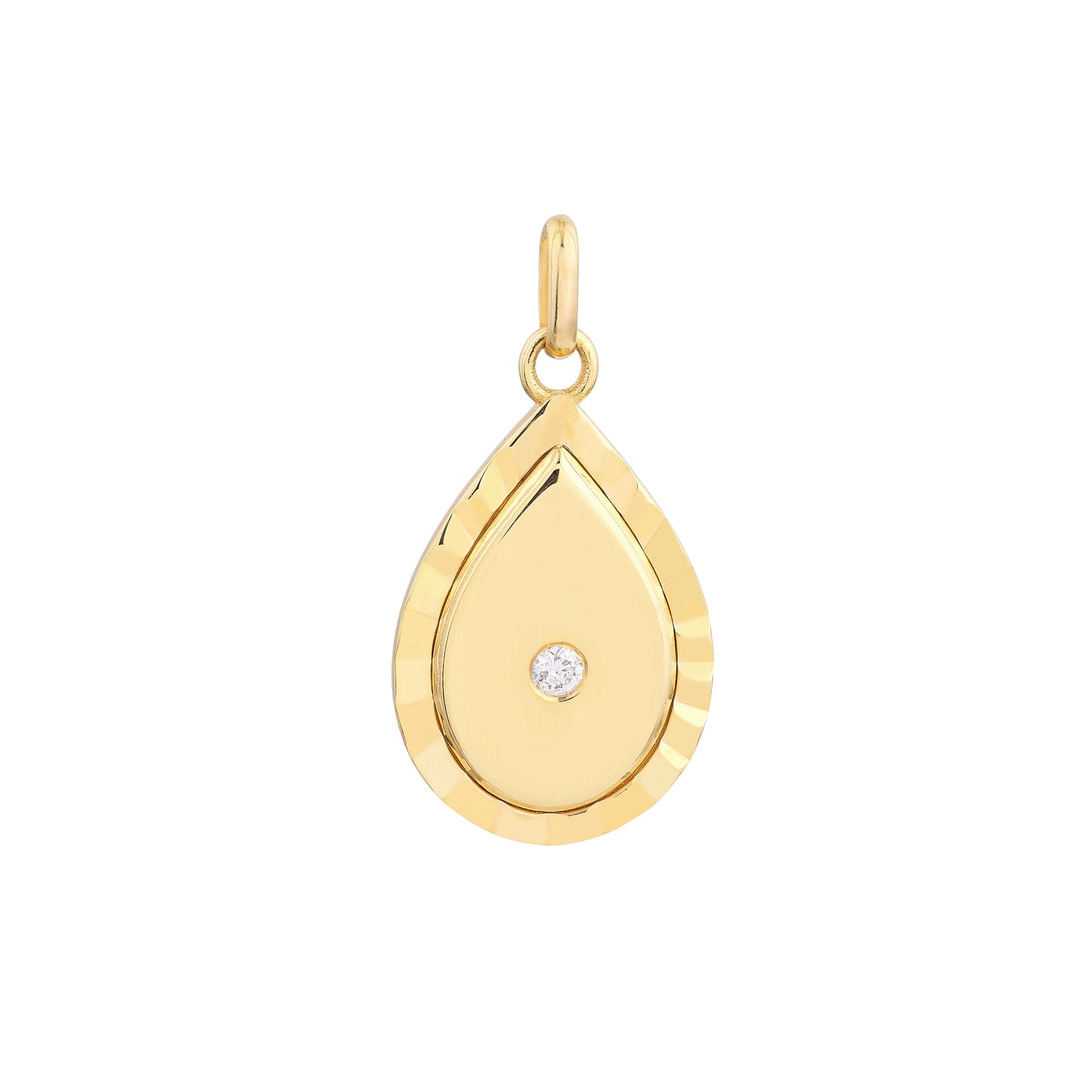 Diamond Teardrop Charm