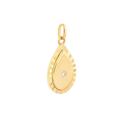 Diamond Teardrop Charm