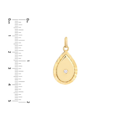 Diamond Teardrop Charm