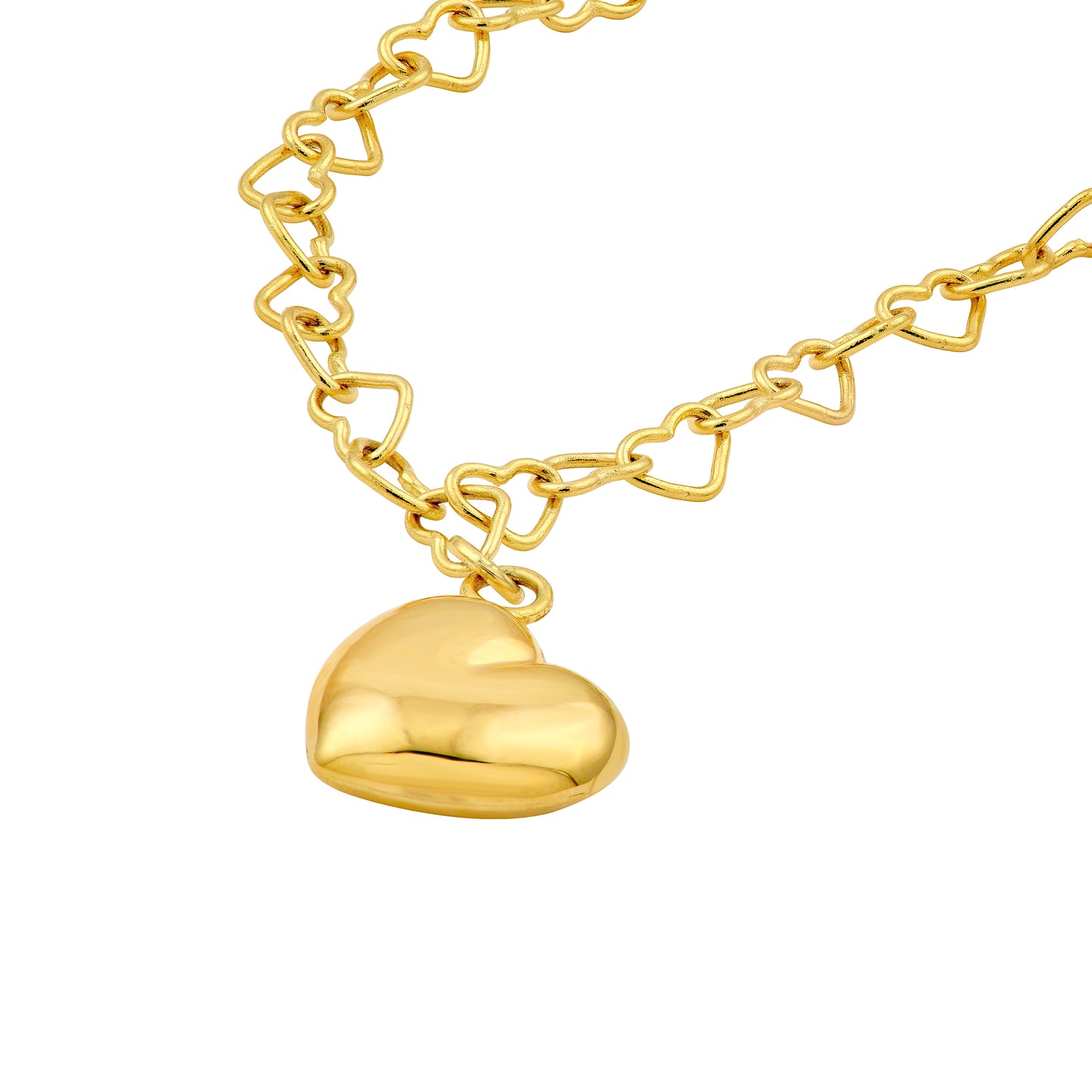 Puffy Heart Charm & Chain