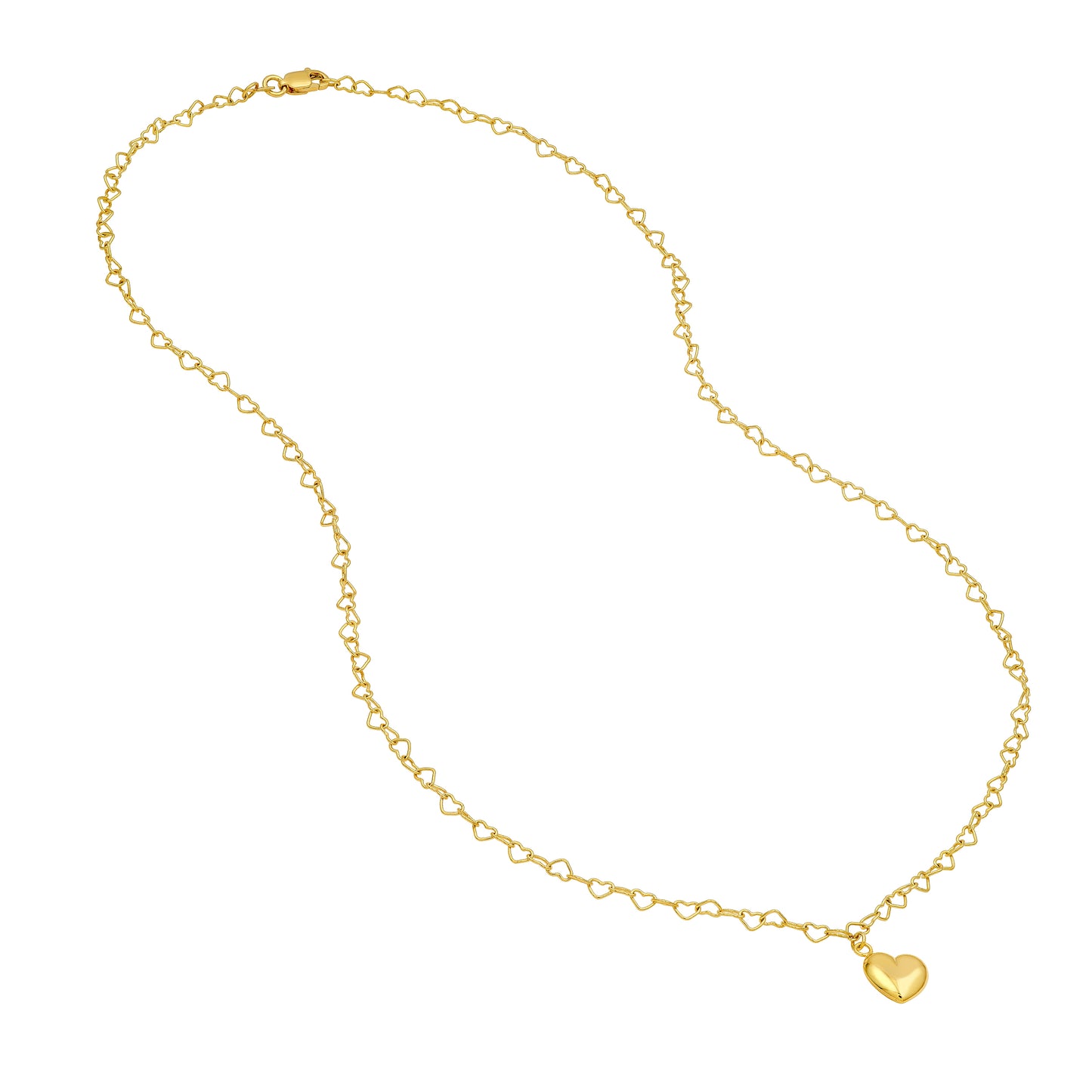 Puffy Heart Charm & Chain