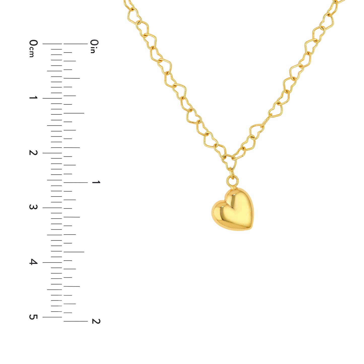 Puffy Heart Charm & Chain