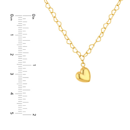 Puffy Heart Charm & Chain