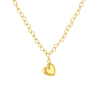 Puffy Heart Charm & Chain