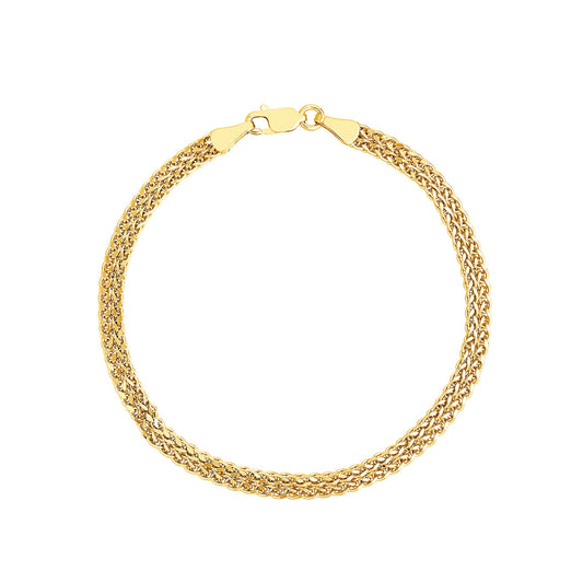 Double Wheat Chain Bracelet