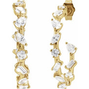 Olivia Hoop Diamond Earrings