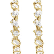 Olivia Hoop Diamond Earrings