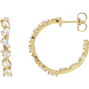 Olivia Hoop Diamond Earrings