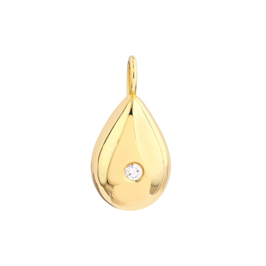Oval Diamond Charm