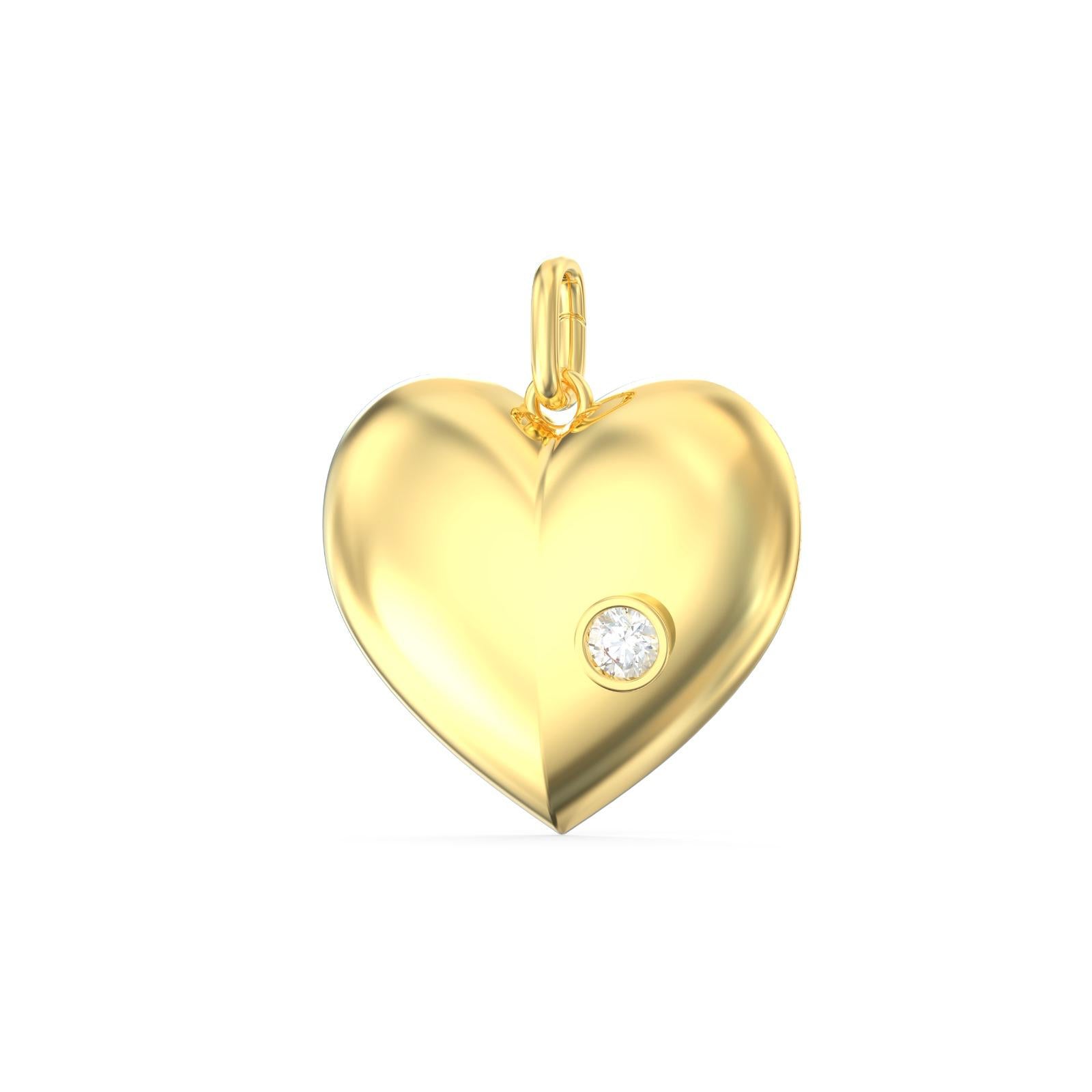 Heart Diamond Charm