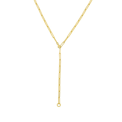 Paper Clip Split Chain with Pear Lock