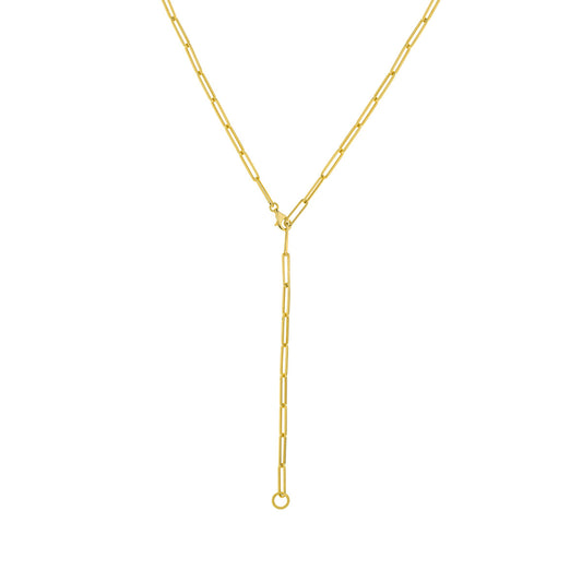 Paper Clip Split Chain with Pear Lock
