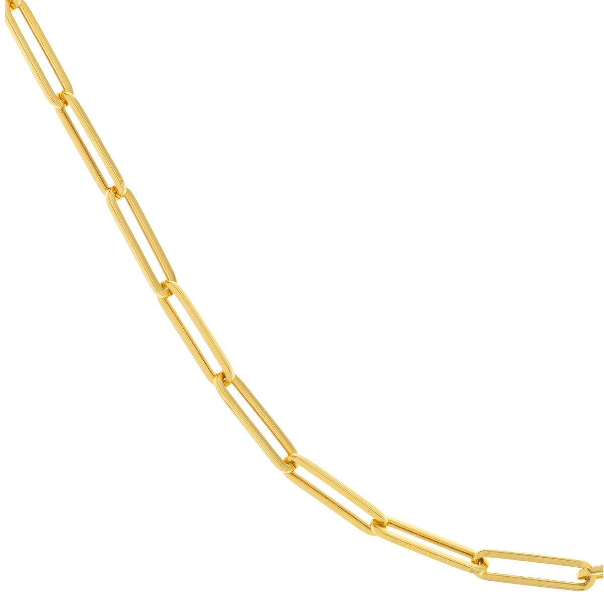 Paper Clip Split Chain with Pear Lock