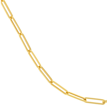 Paper Clip Split Chain with Pear Lock