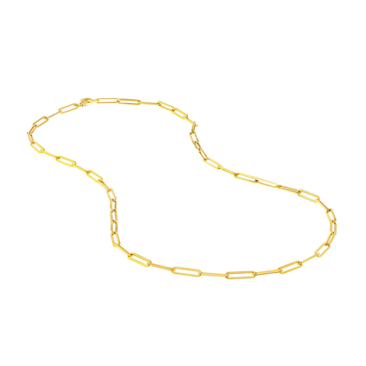 Paper Clip Split Chain with Pear Lock