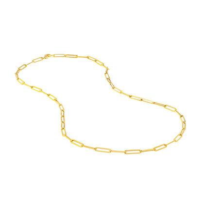 Paper Clip Split Chain with Pear Lock