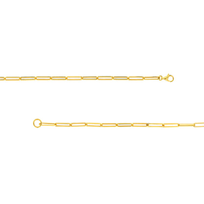 Paper Clip Split Chain with Pear Lock