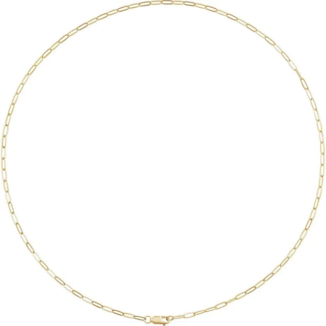 Elongated Paperclip Chain Necklace