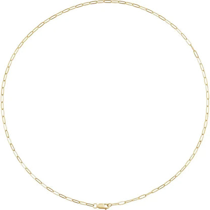 Elongated Paperclip Chain Necklace
