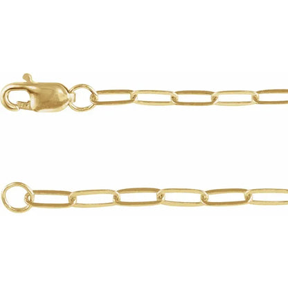 Elongated Paperclip Chain Necklace