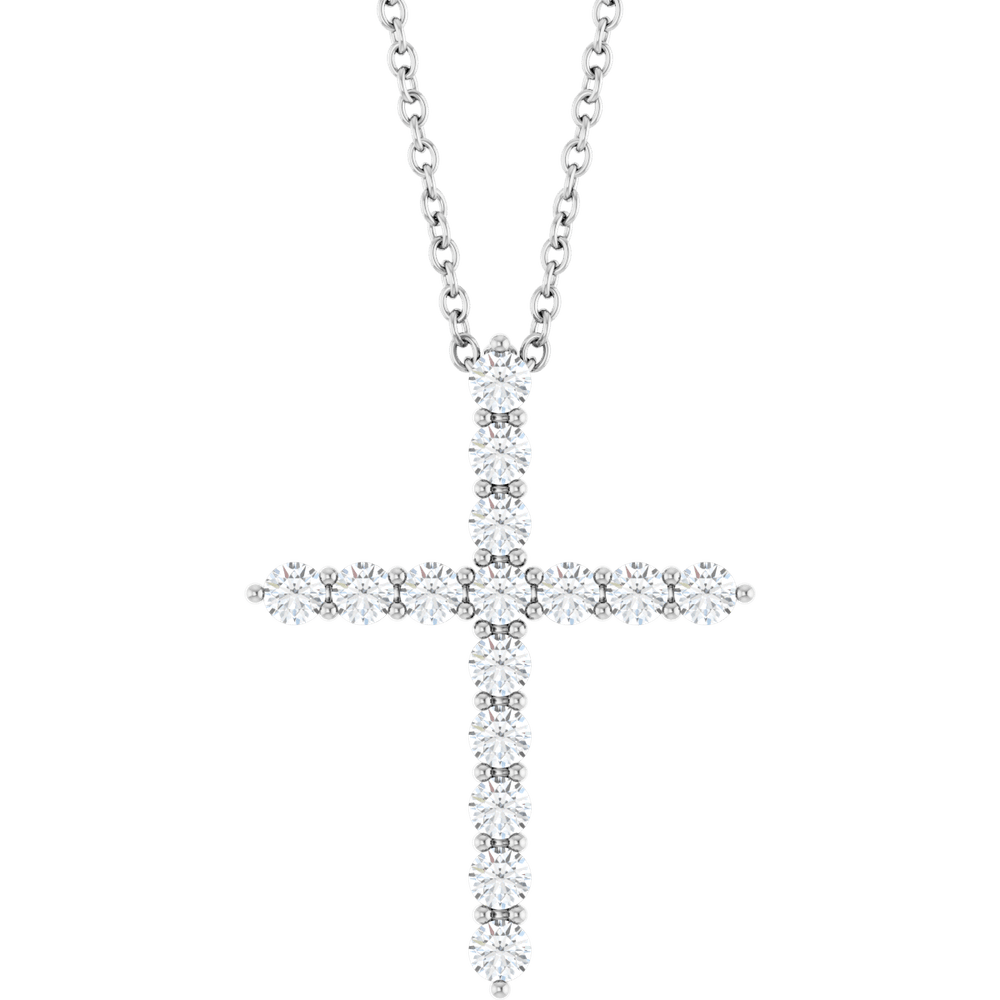Rhodes Diamond Cross Necklace