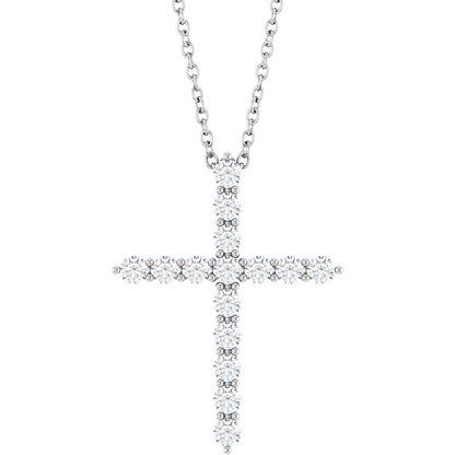 Rhodes Diamond Cross Necklace